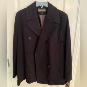 KRISTEN BLAKE Black Pea Coat - L